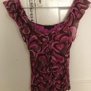 Stretchy psychedelic top